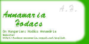 annamaria hodacs business card